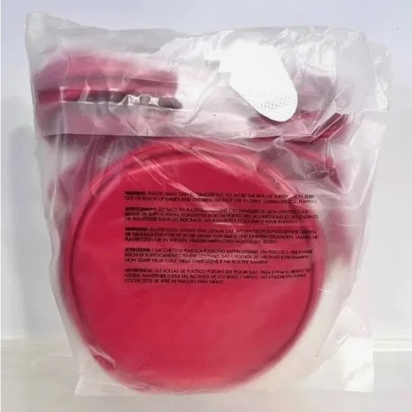 ♥️ MARC JACOBS Mini Crossbody Round Circle Canteen Bag 4" Red Patent Valentine’s - Picture 11 of 12